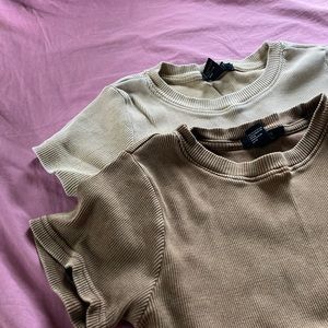 F21 ribbed tees bundle, sizes small & medium